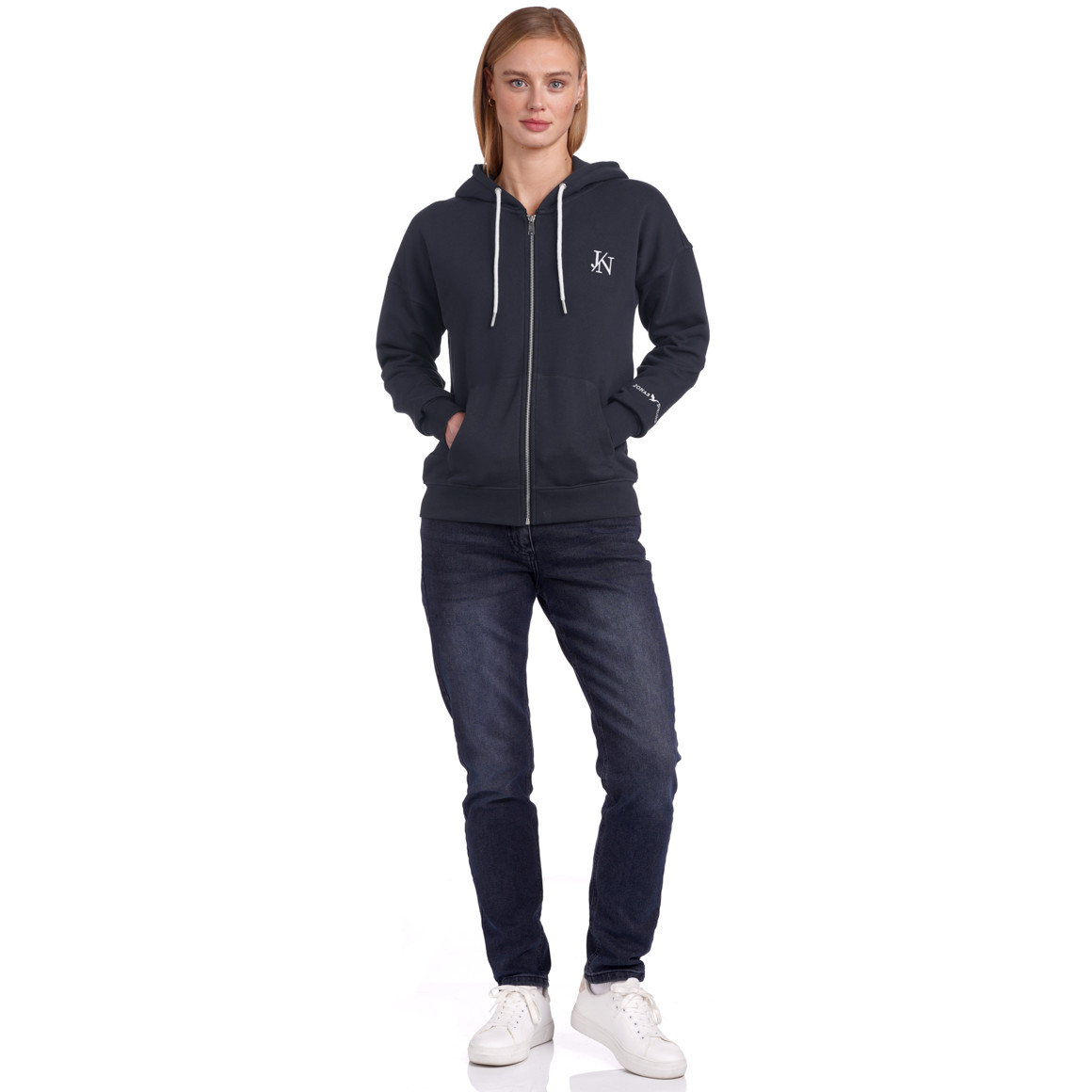 Damen Sweatjacke mit Einschubtaschen