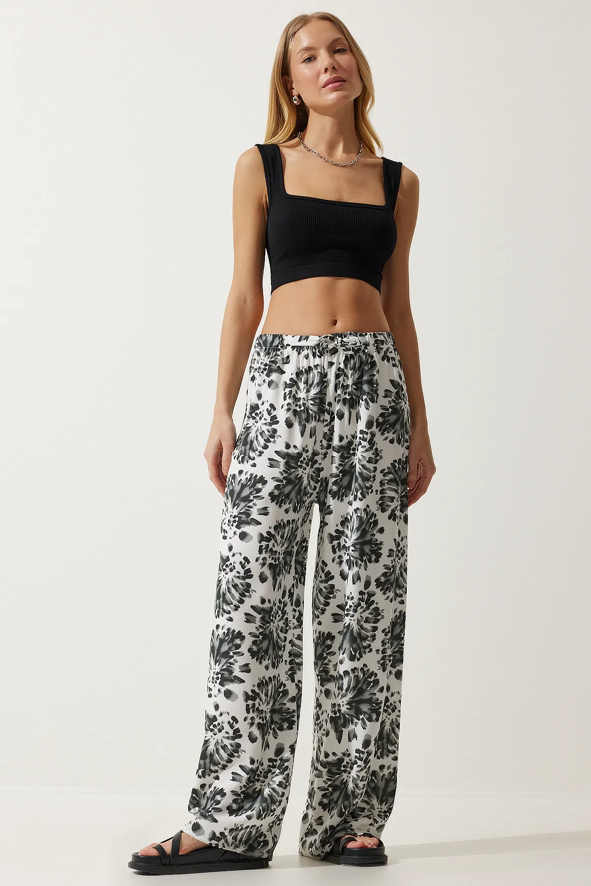 Happiness İstanbul  Hose - Ecru - Wide Leg