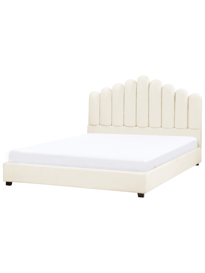 Beliani Doppelbett VINCENNES in Weiß/Schwarz - (W) 185 x (H) 124 x (L) 213 cm günstig kaufen onesize