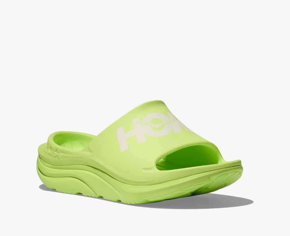 Ora Athletic Slide Lettuce / White