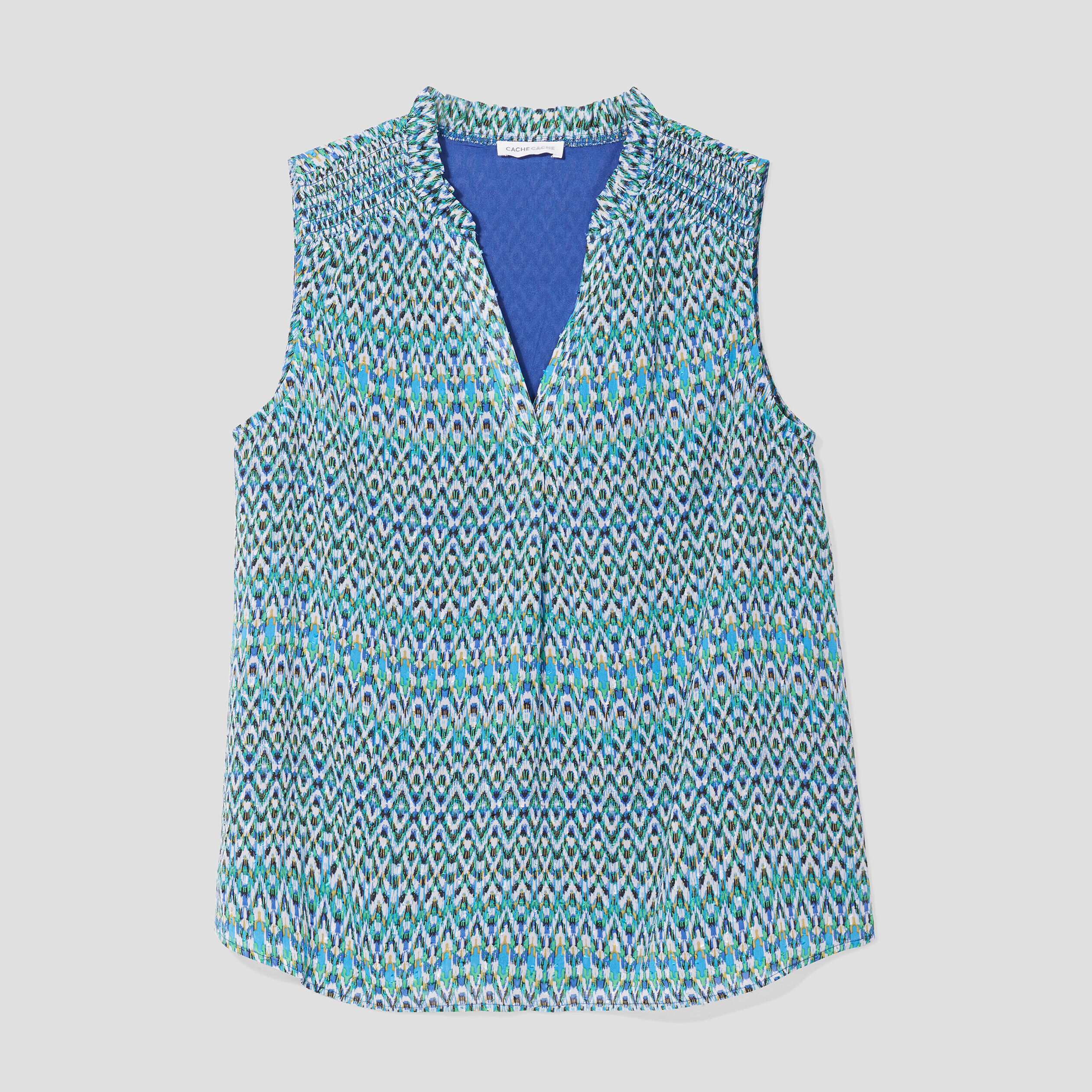 Blouse sans manches bleu femme | Cache Cache