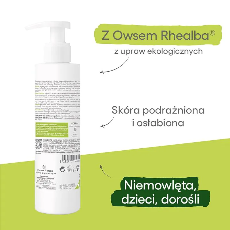 A-Derma Dermalibour+ Cica gel za čišćenje