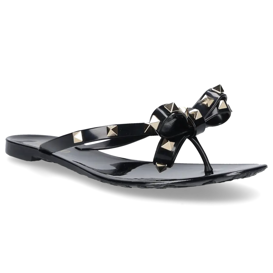 Valentino Garavani - Zehentrenner FLIPFLOPS ROCKSTUD PVC - schwarz