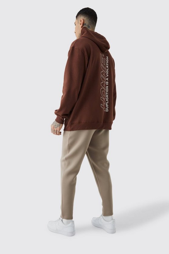 Tall Oversize Hoodie mit Homme Print