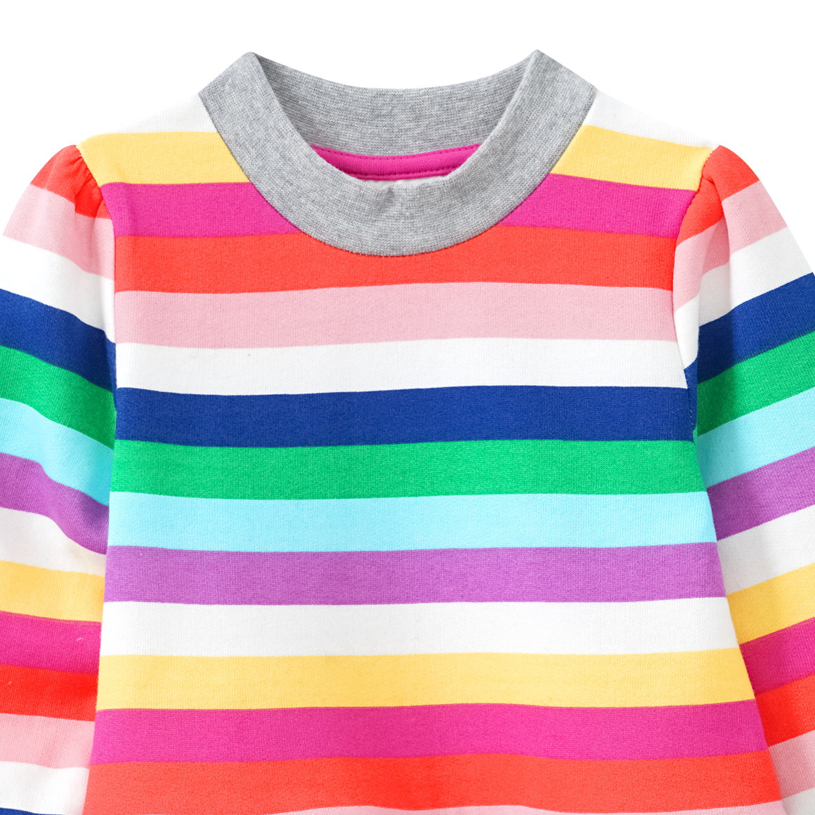 Mädchen Sweatkleid in bunten Regenbogenfarben