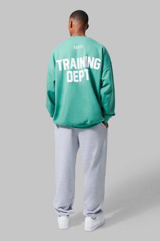 Man Active Oversize Sweatshirt mit Training Dept Print