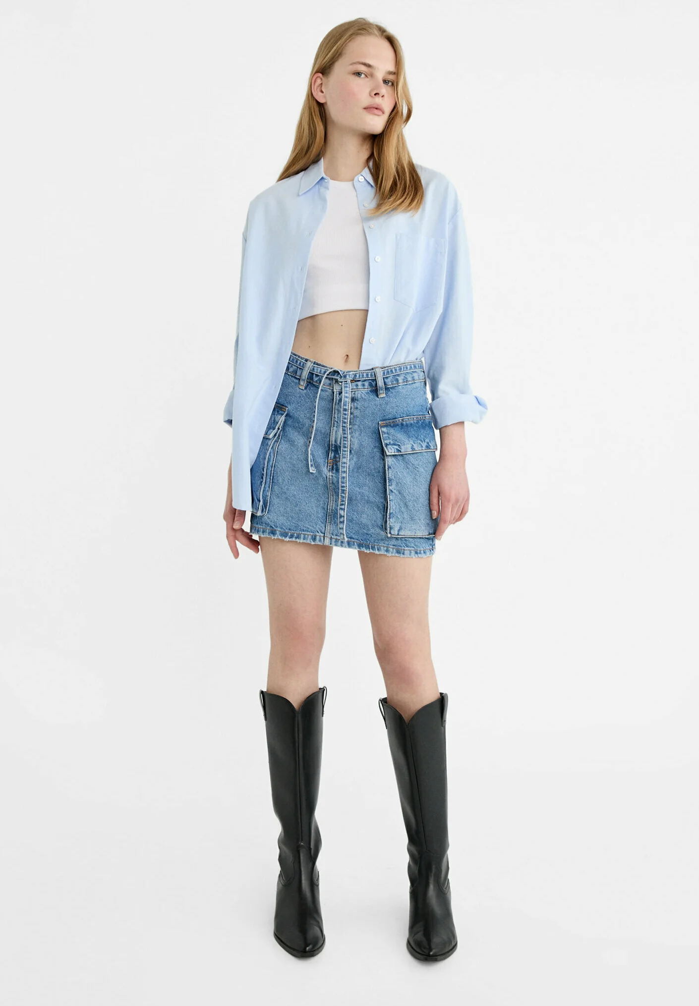 Falda vaquera Stradivarius