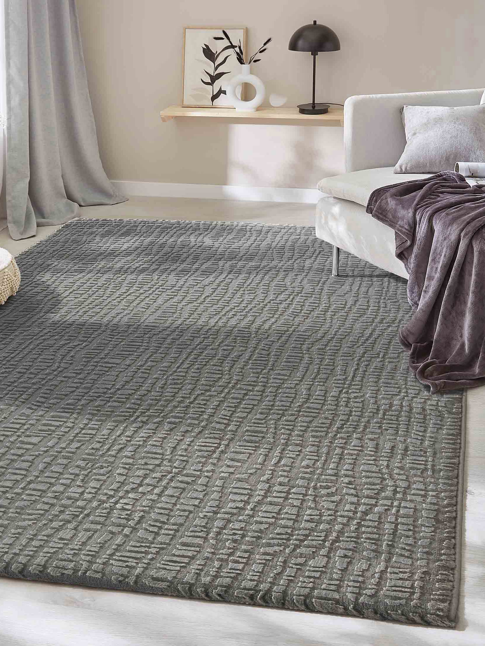 Bayonne Moderner Teppich, Silber