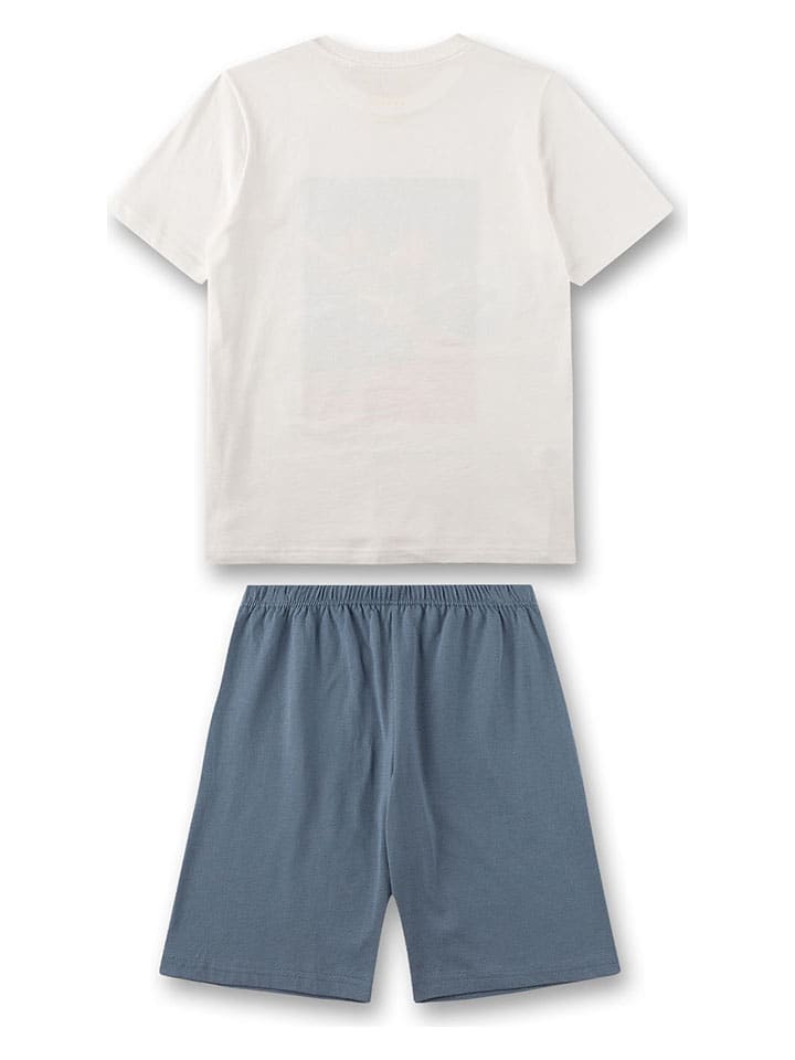 Sanetta Pyjama in Beige/ Dunkelblau günstig kaufen