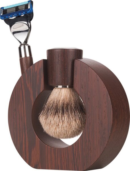 Mondial Exklusive Sphaera Shaving Set Mach 3 Rasierer + Silvertip Rasierpinsel Rasierset