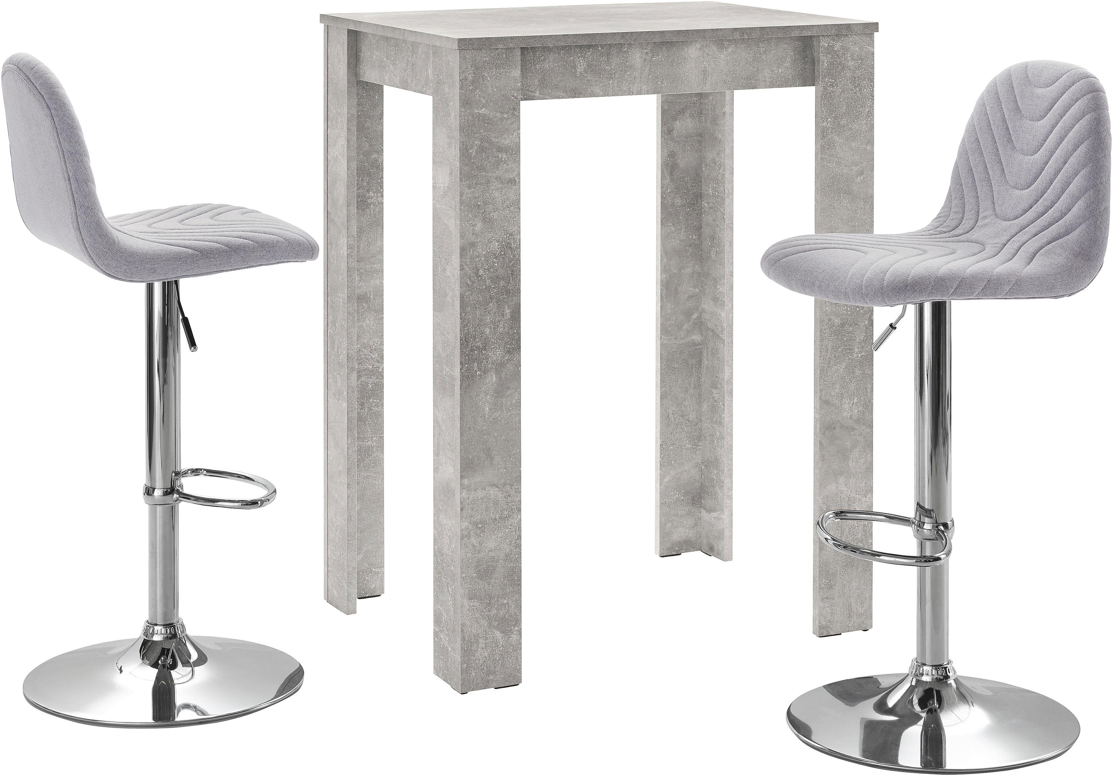 Homexperts Bargruppe Nika-Circus, Tisch mit 2 Barhockern