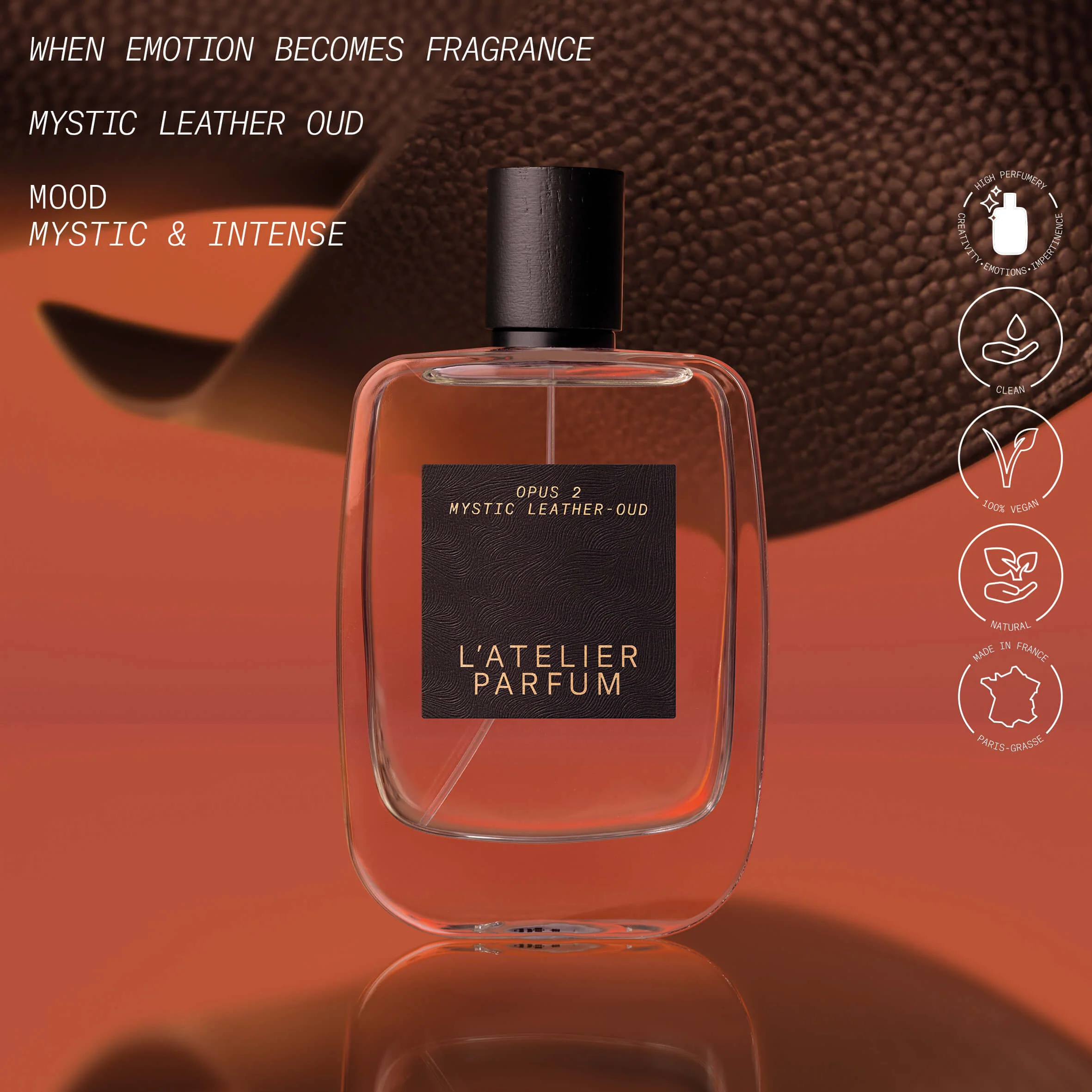 Opus 2 - Sensorial Illusion Mystic Leather-Oud - Eau de Parfum Unisex, Eau de Parfum