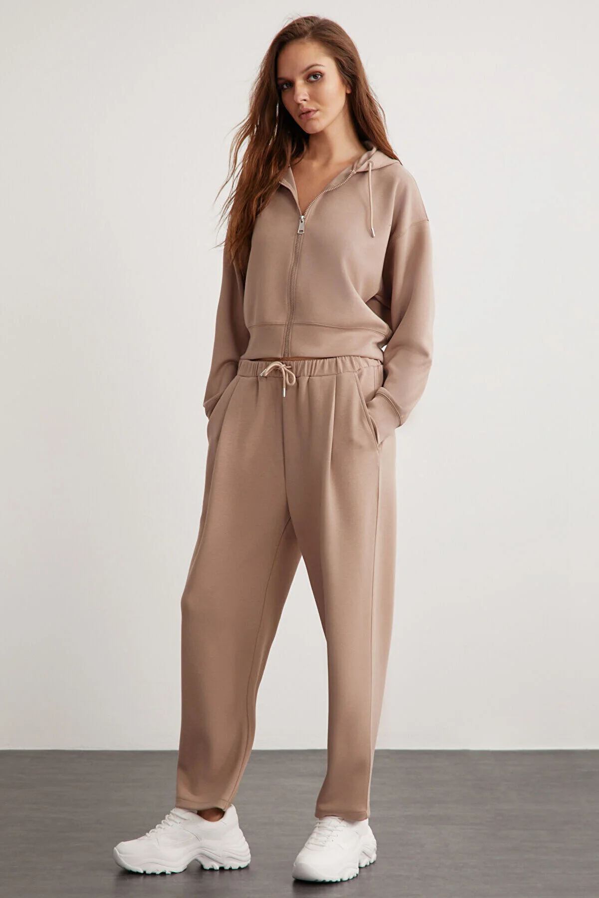 GRIMELANGE  Gıada Nerz-Jogginghose für Damen mit elastischem Bund und Seitentaschen
