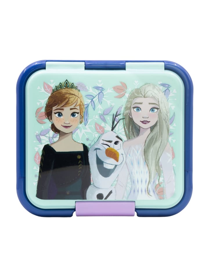 Disney Frozen Kinder Premium Brotdose Lunchbox mit 3 Fächern in Türkis günstig kaufen onesize