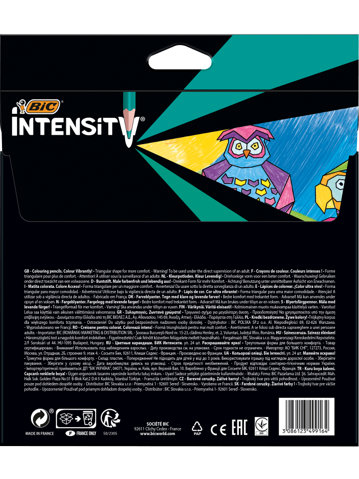 Bic Intensity Buntstifte, Malstifte zum Malen in 24 Farben, im Karton Etui, Bruchsic günstig kaufen onesize