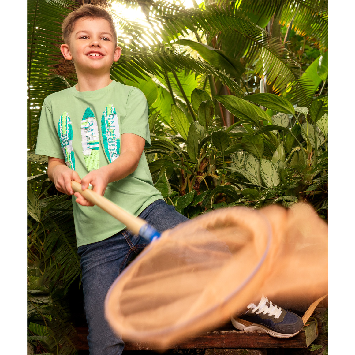 Jungen T-Shirt mit Wendepailletten