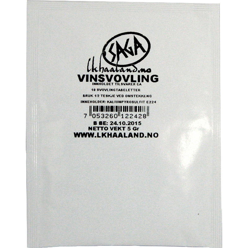 Vinsvovling netto vekt 5 g