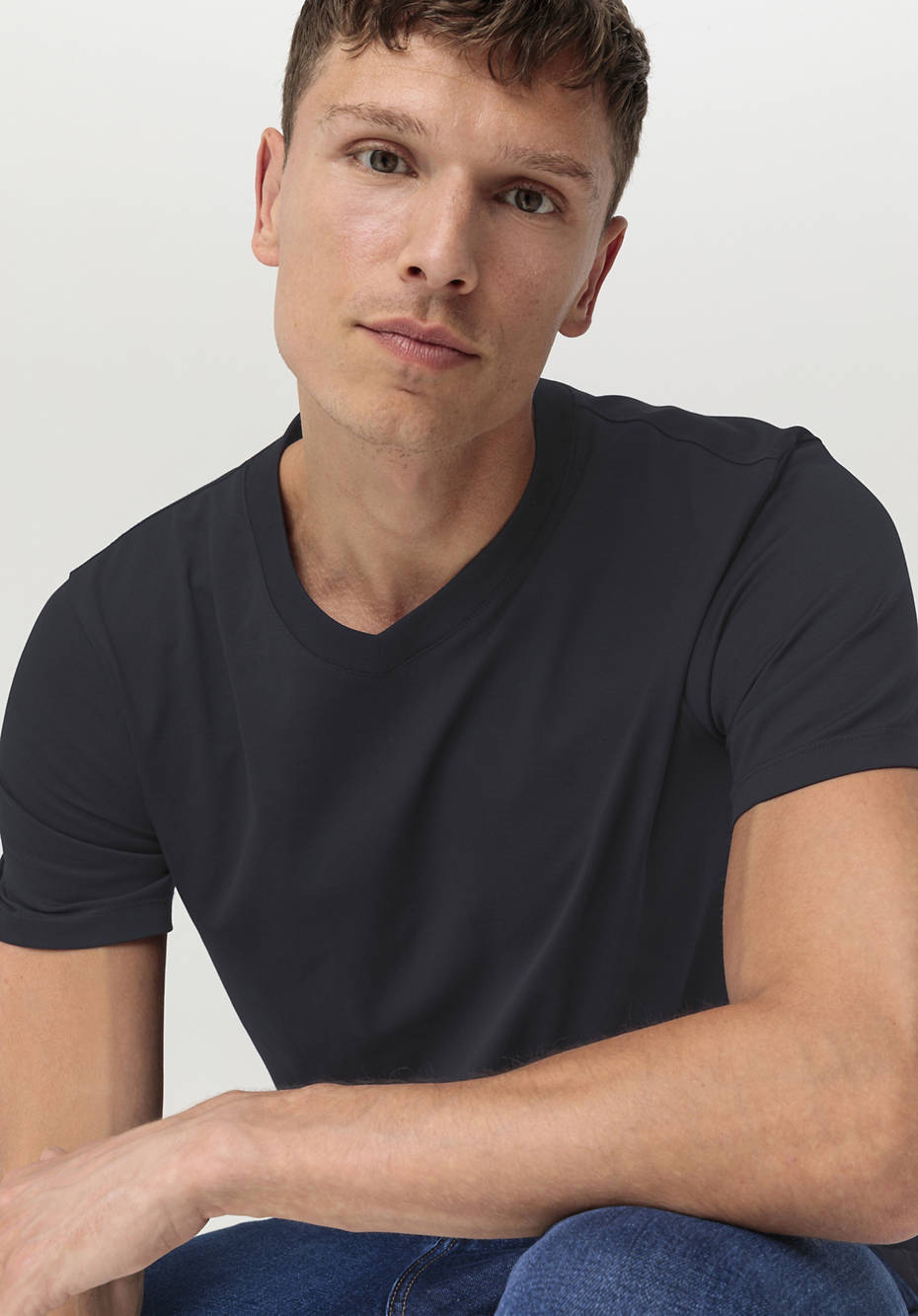V-Shirt Regular aus reiner Bio-Baumwolle