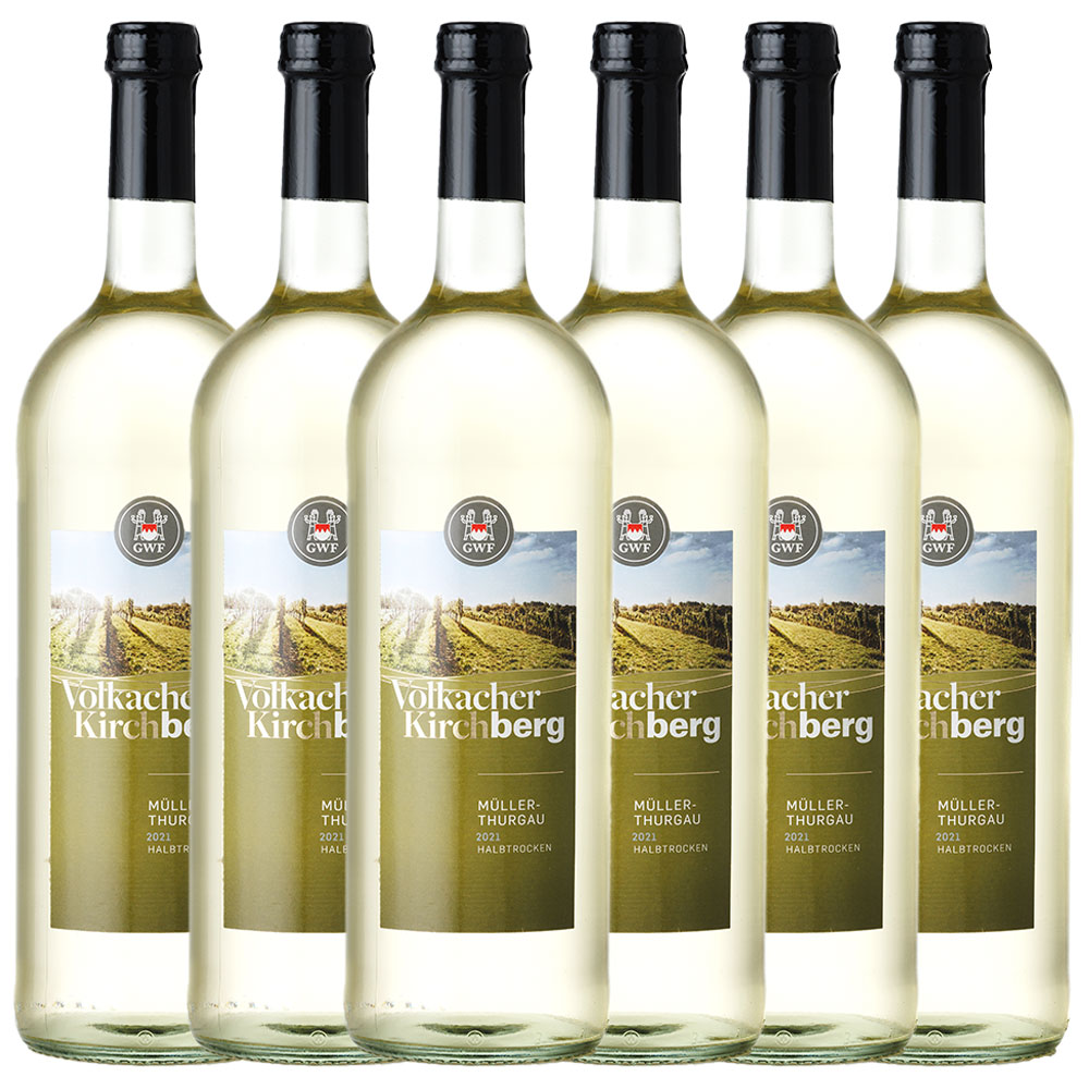 Fränkisches Weinkontor Franken Müller Thurgau QbA halbtrocken 2021- 6er Karton