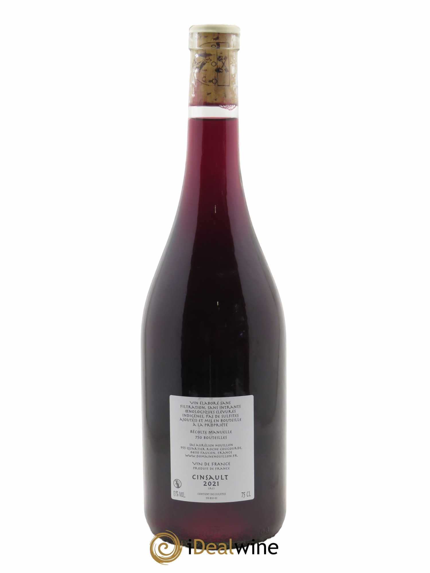 Vin de France Cinsault Aurélien et Charlotte Houillon  2021 - Lot de 1 Bouteille