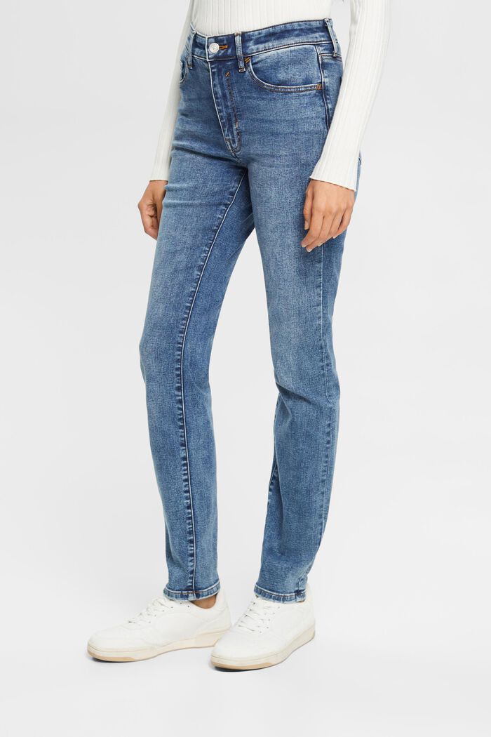 High Rise Jeans mit Washed-Out-Effect
