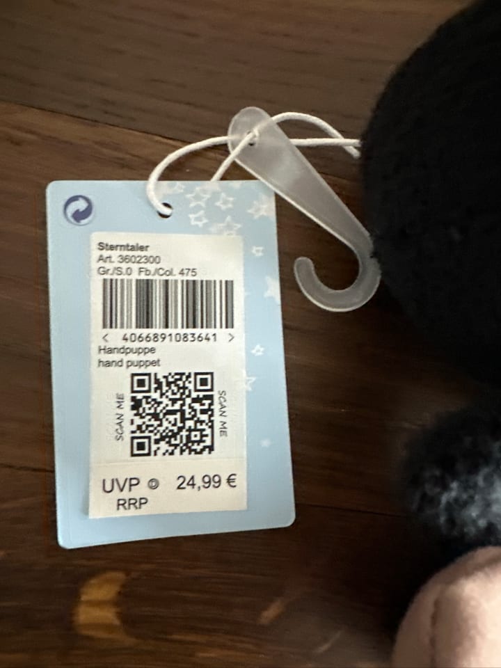 Sterntaler Handpuppe Bea Print in dunkeltürkis günstig kaufen onesize