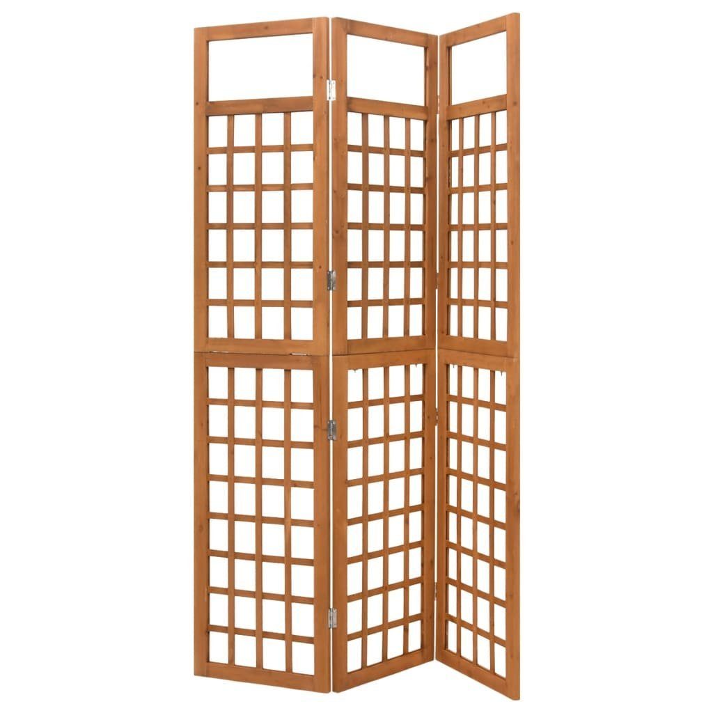 vidaXL Raumteiler 3-tlg. Paravent/Spalier Massivholz Tanne 121x180,5 cm, 1-tlg.