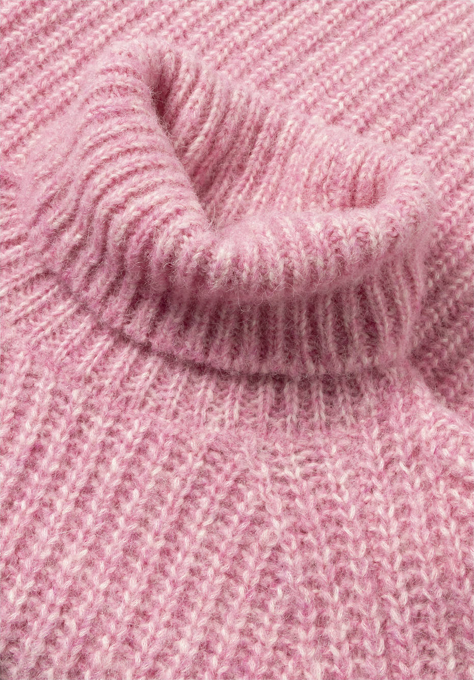 Rollkragenpullover aus Alpaka mit Bio-Baumwolle