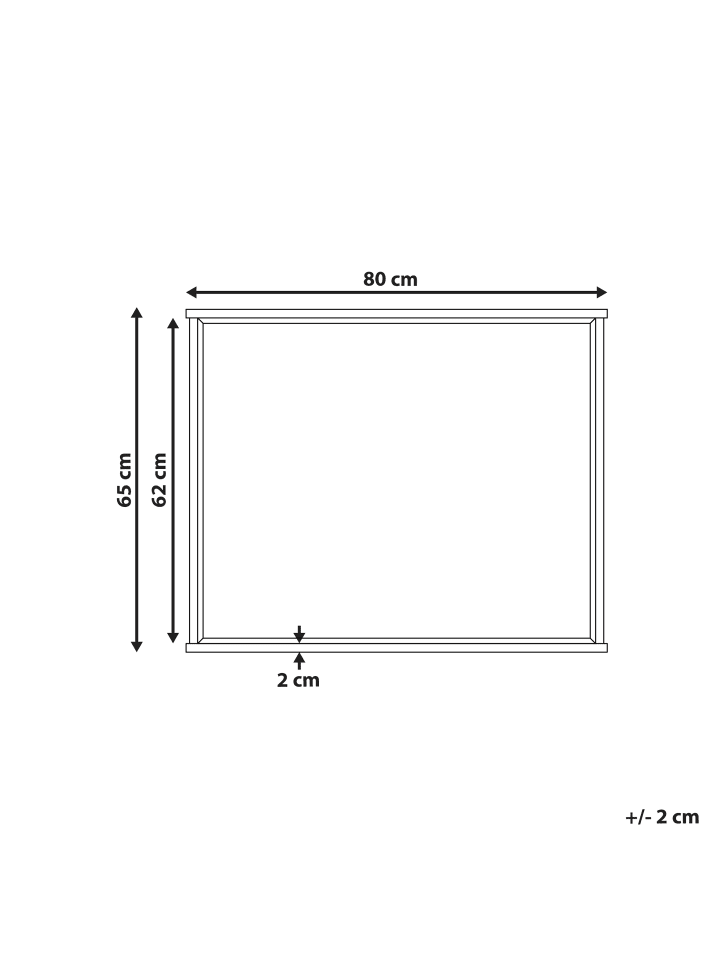 Beliani Dekospiegel ROSELL in Heller Holzfarbton - (W) 80 x (H) 65 x (L) 8 cm günstig kaufen onesize