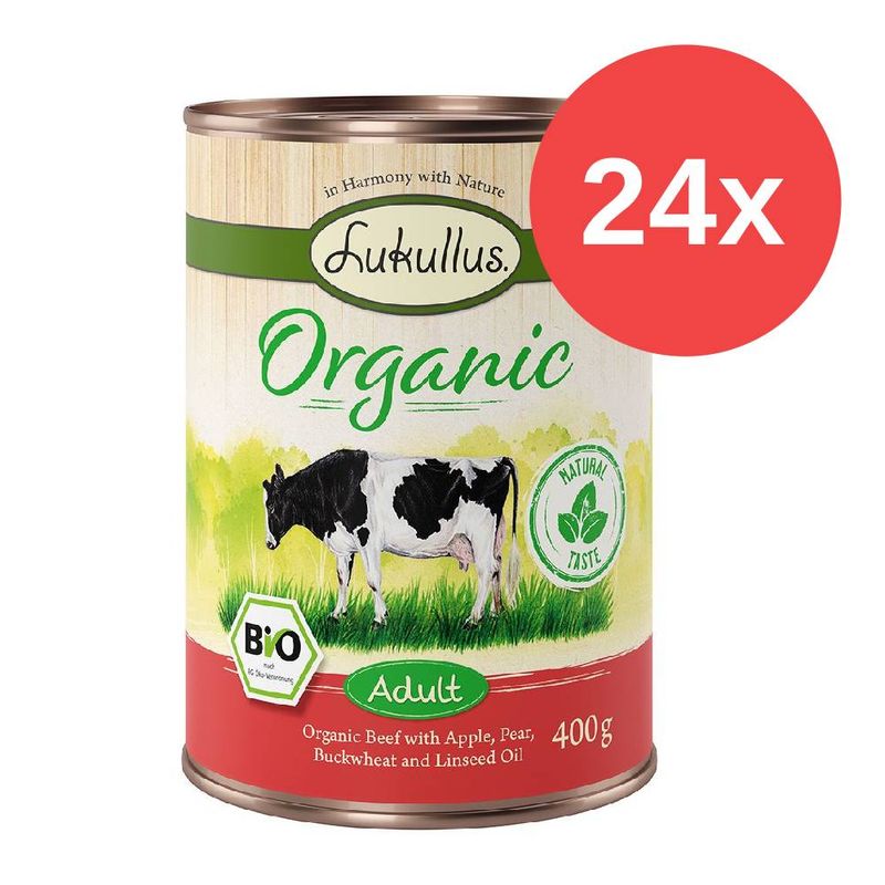 Sparpaket Lukullus Organic 24 x 400 g