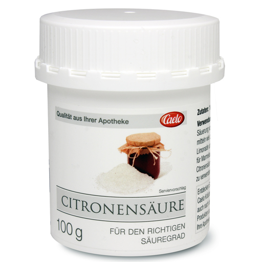 CITRONENSÄURE für Lebensmittel Caelo HV-Packung  100 g  Pulver