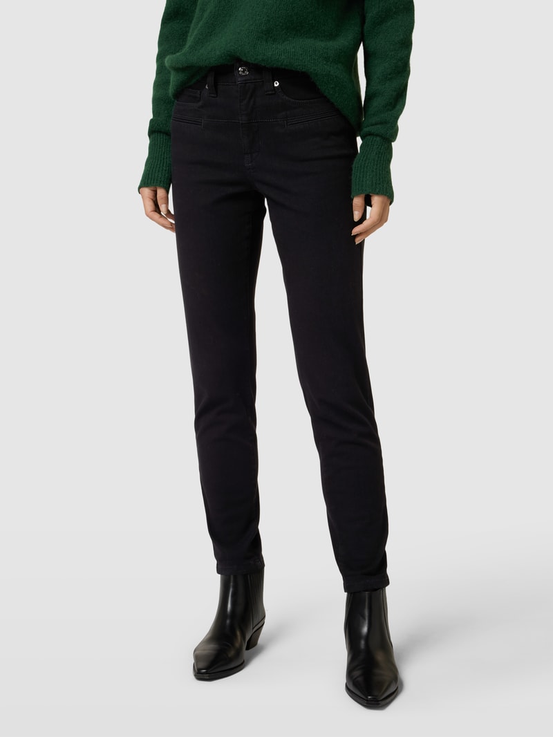 Jeans mit 5-Pocket-Design Modell 'PEARLIE' in schwarz
