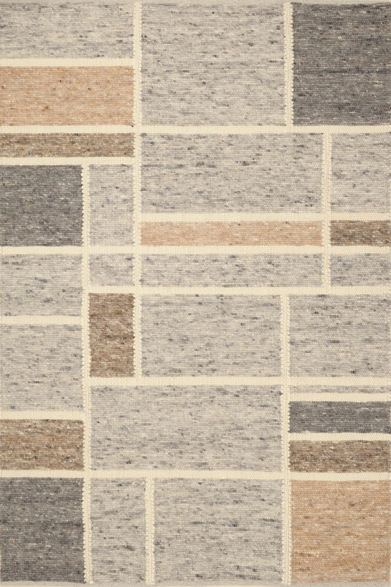 Interliving Handwebteppich B-8002 Braun-Beige 70 x 130 cm