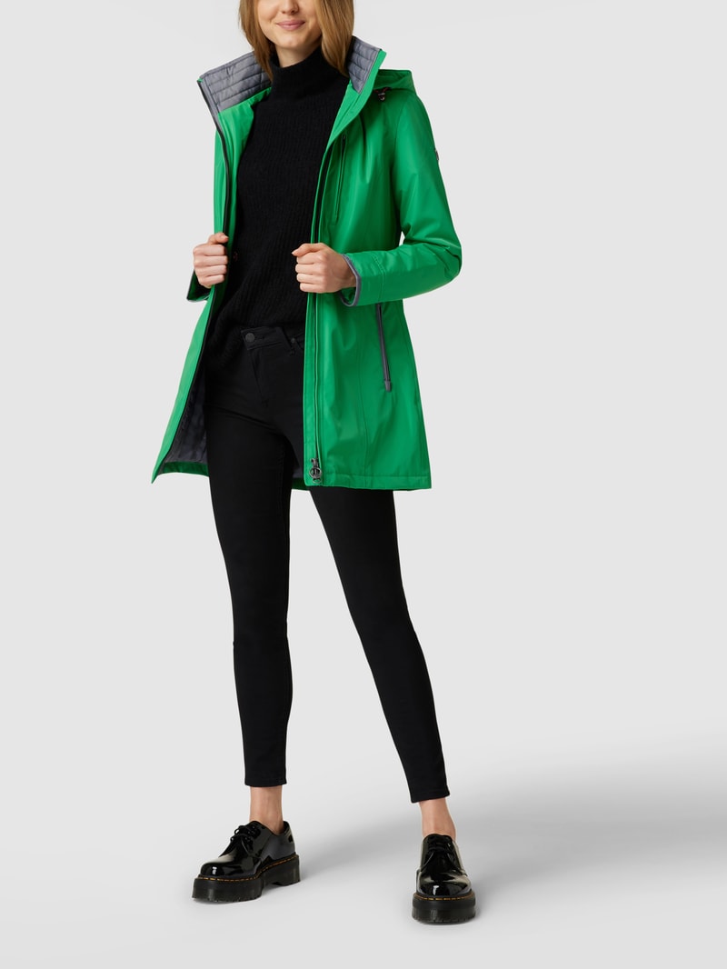 Jacke mit Label-Detail Modell 'STOCKHOLM' in grasgrün