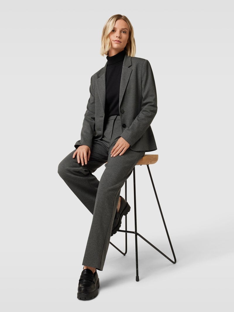 Blazer mit Knopfverschluss in mittelgrau meliert