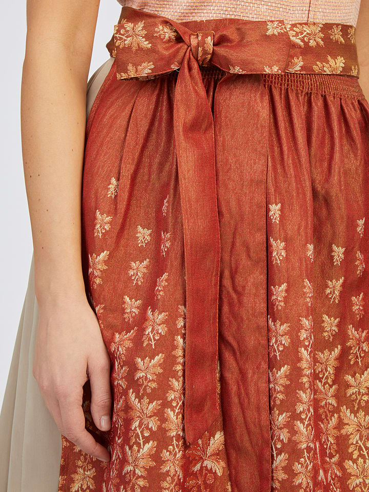 Turi Landhaus Dirndl in Apricot/ Beige/ Camel günstig kaufen