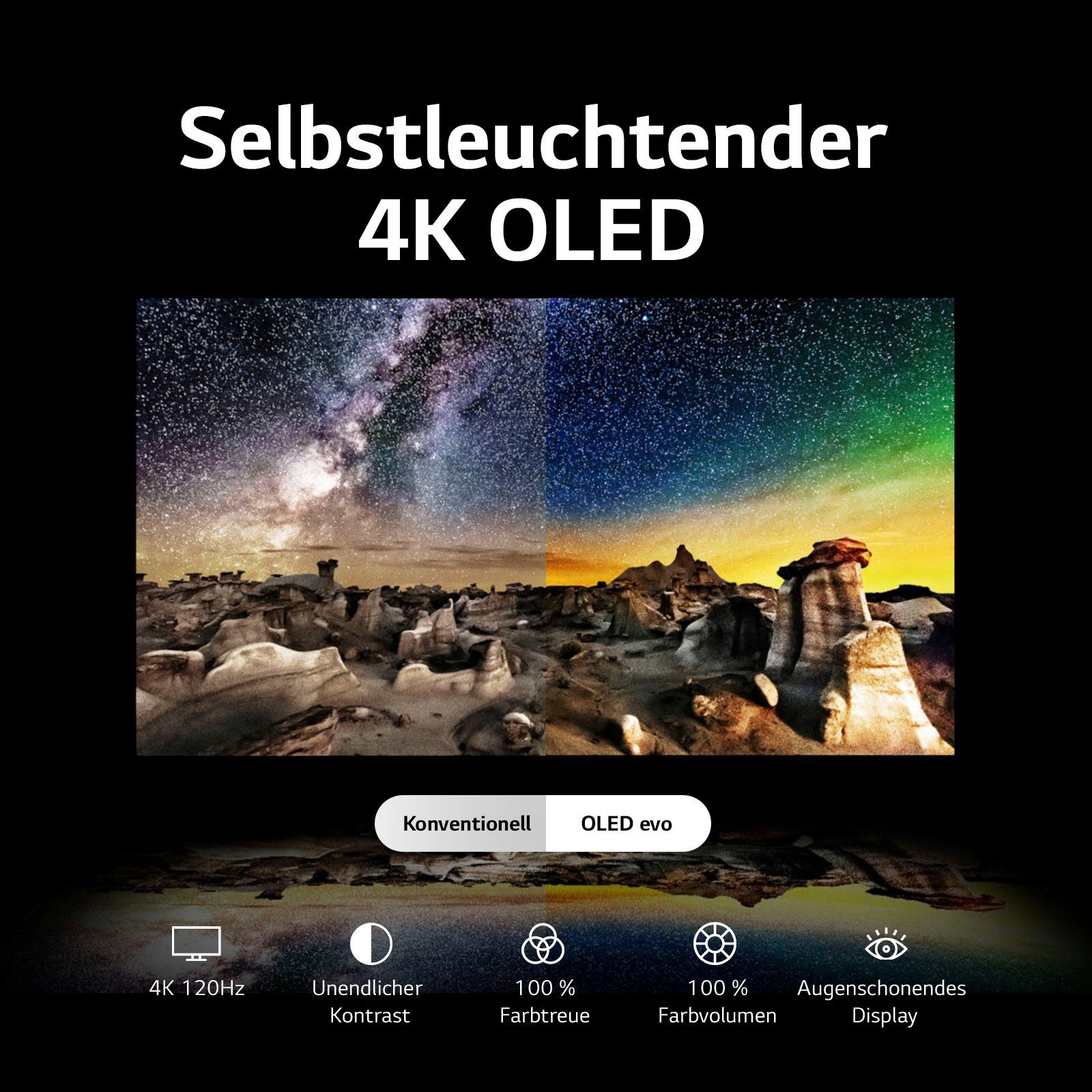 LG OLED42C37LA OLED-Fernseher (106 cm/42 Zoll, 4K Ultra HD, Smart-TV, OLED evo, bis zu 120 Hz, α9 Gen6 4K AI-Prozessor, Twin Triple Tuner)