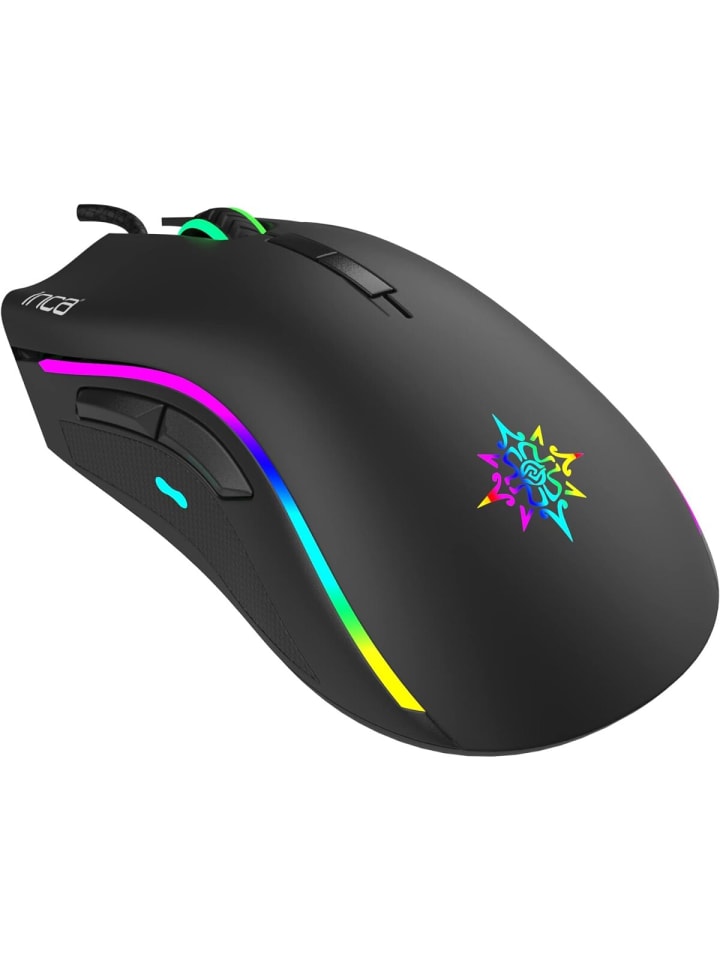 Inca INCA 6400 Dpi IMG-349 ANAHITA RGB 7 Tasten Professionelle Gaming Maus in schwarz günstig kaufen onesize