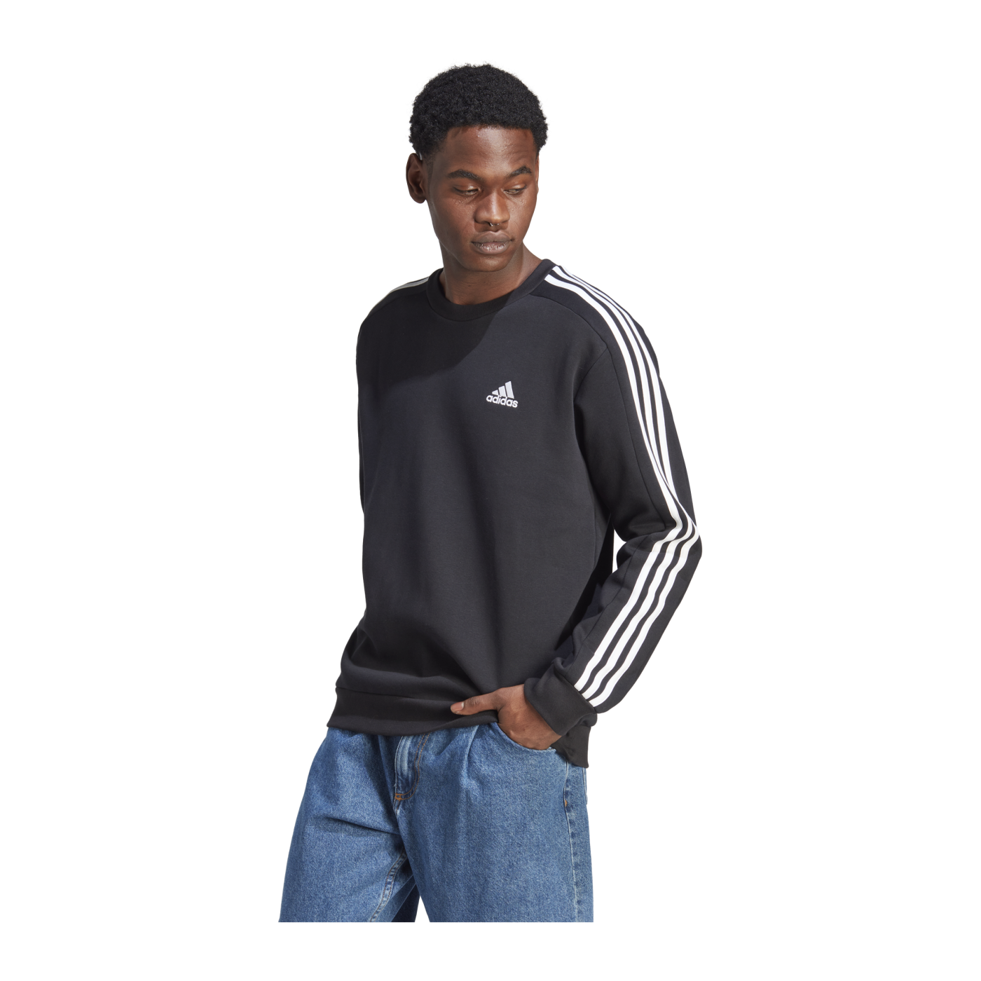 adidas Essentials Fleece Sweatshirt Schwarz