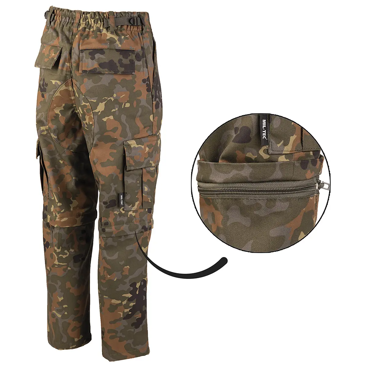 US Zip-off BDU Hose Kids flecktarn