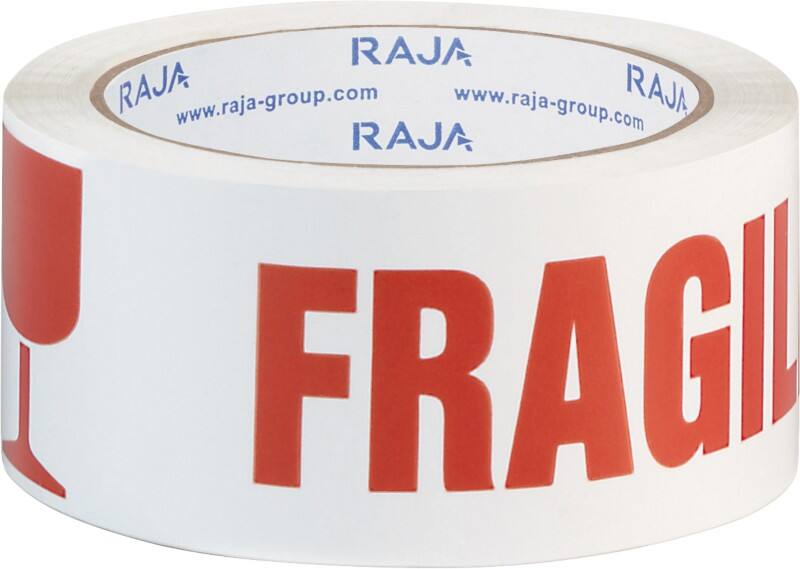 RAJA Signalklebeband Rot, Weiß 50 mm (B) x 66 m (L) PP (Polypropylen) 6 Stück