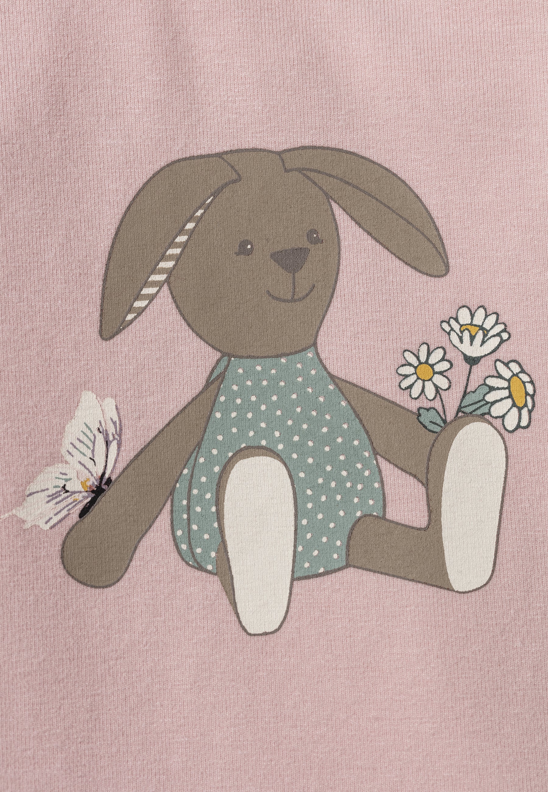 Set Shirt + Hose Hase Happy in zartrosa