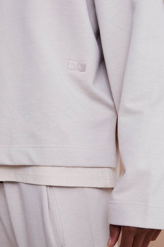 Kastiges Oversize Sweatshirt mit Kragen