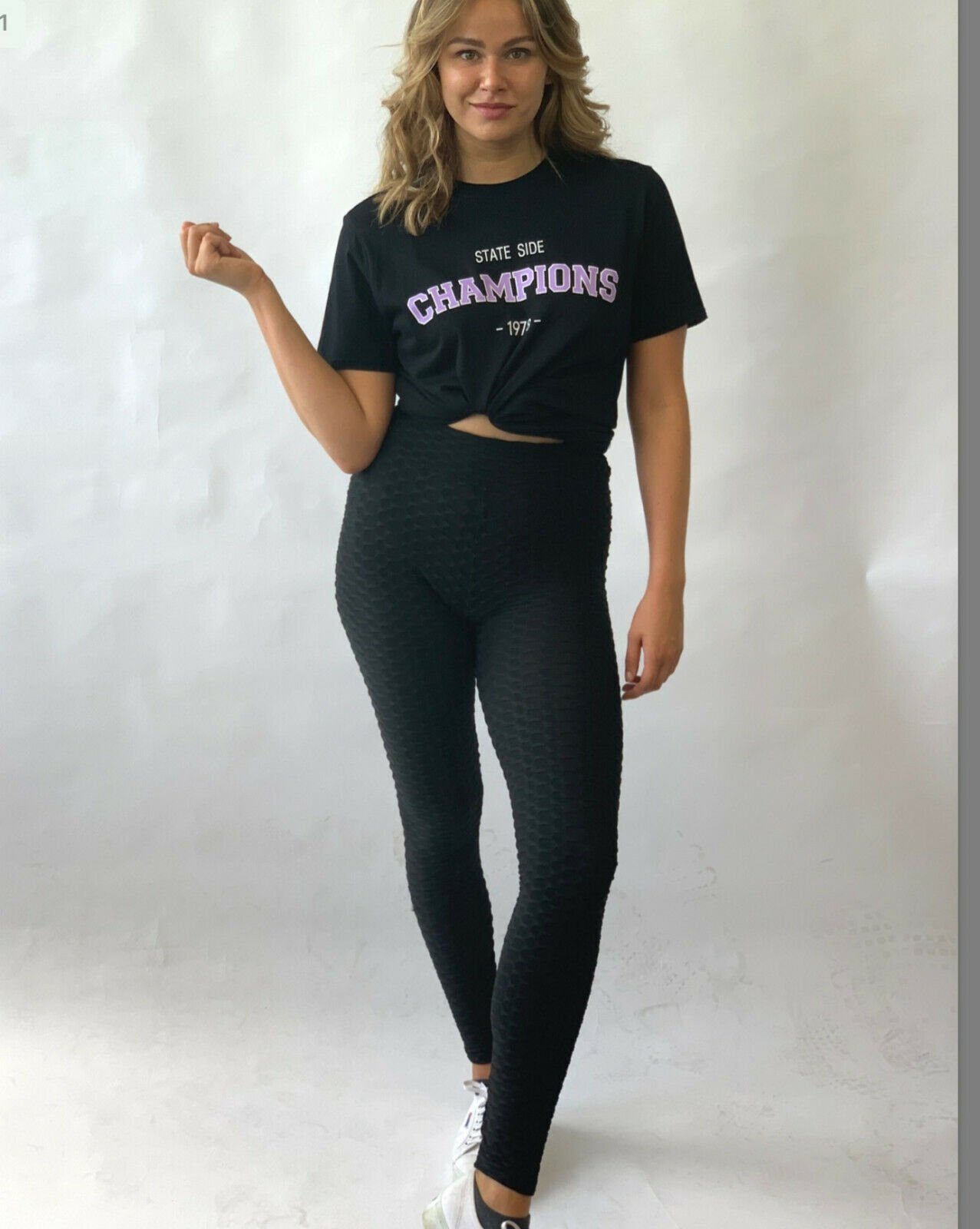 Worldclassca Leggings LEGGINGS YOGA Push Up Sporthose Body Fitnessstudio & Training Kompression Anti-Cellulite Hose Blogger Sportleggings High Waist Sexy Yogahose