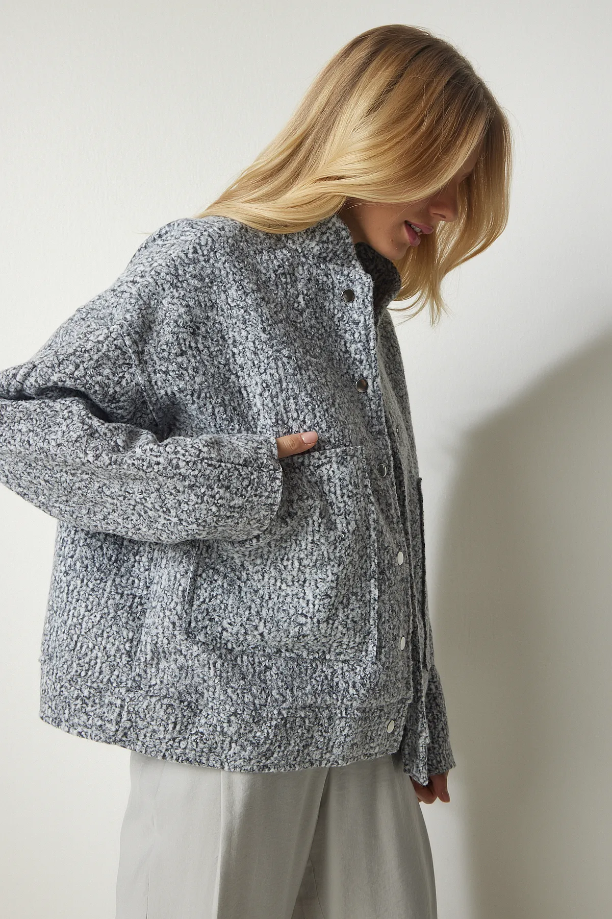 Happiness İstanbul  Jacke - Grau - Oversized