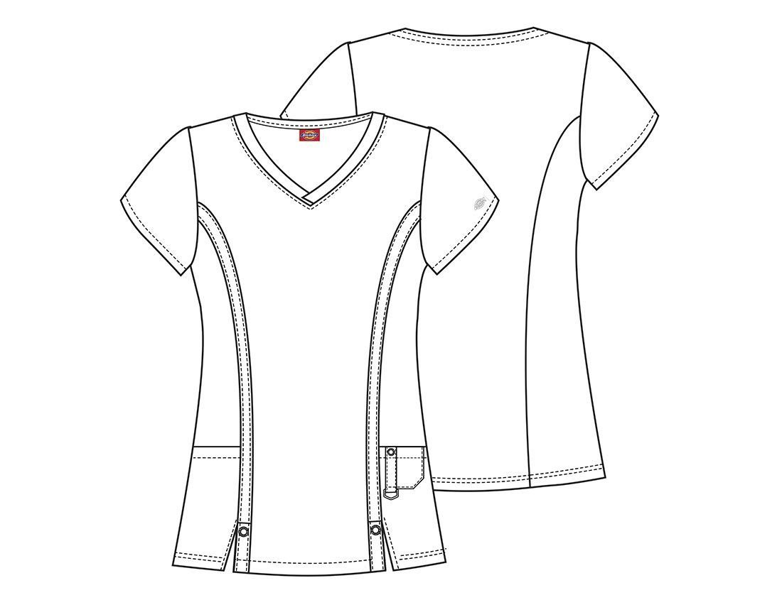 Dickies Funktionsbluse Bunt bedruckter Damen Kasack mit Blumen-Muster 