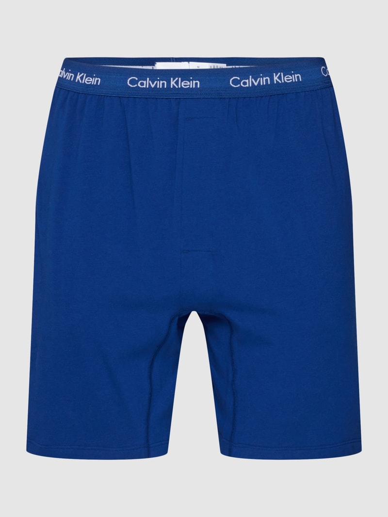 Pyjama-Hose mit Label-Details in royalblau