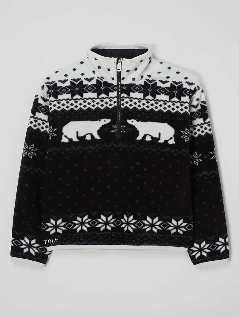 Sweatshirt aus Fleece in offwhite