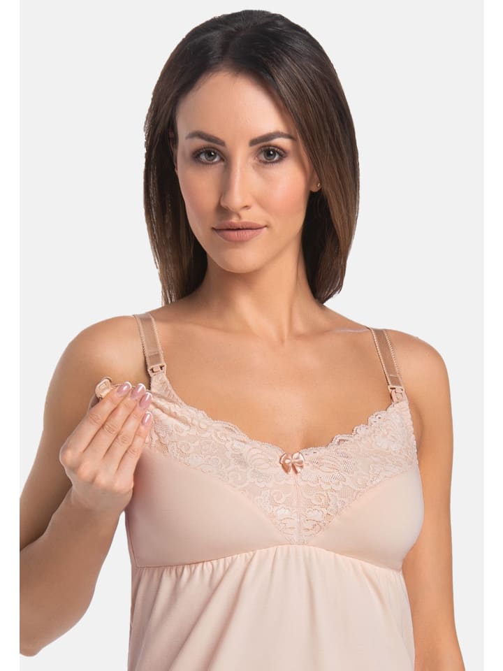 Teyli Umstandsnachthemd Mommy in beige günstig kaufen