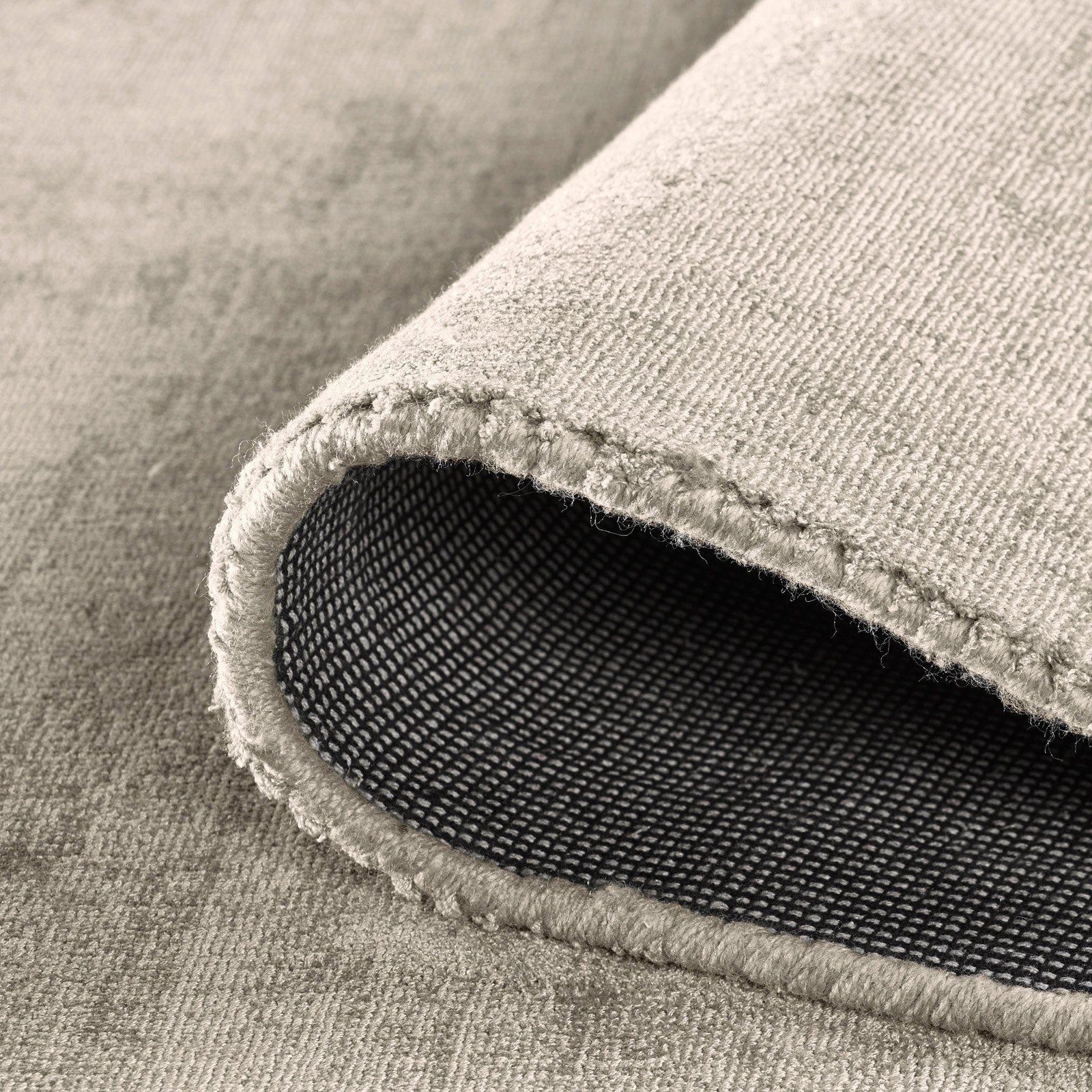 Teppich Kurzflor-Viskose-Teppich Handweb, TaCa Home, rechteckig, Höhe: 15 mm, Wohnzimmer Schlafzimmer Esszimmer, Creme - 80 x 150 cm